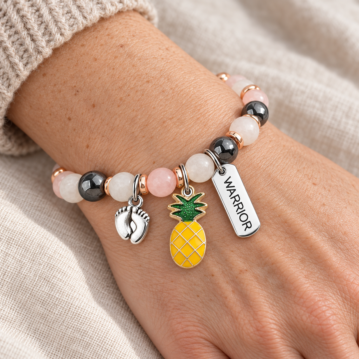 Pineapple Warrior Charm Bracelet